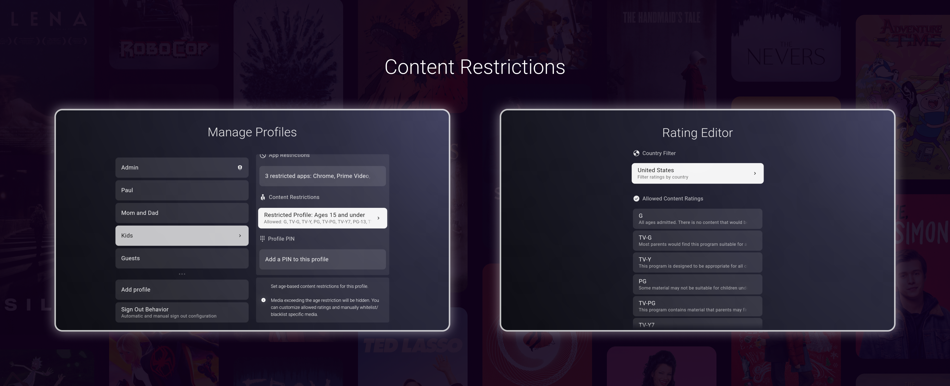 5 content restrictions