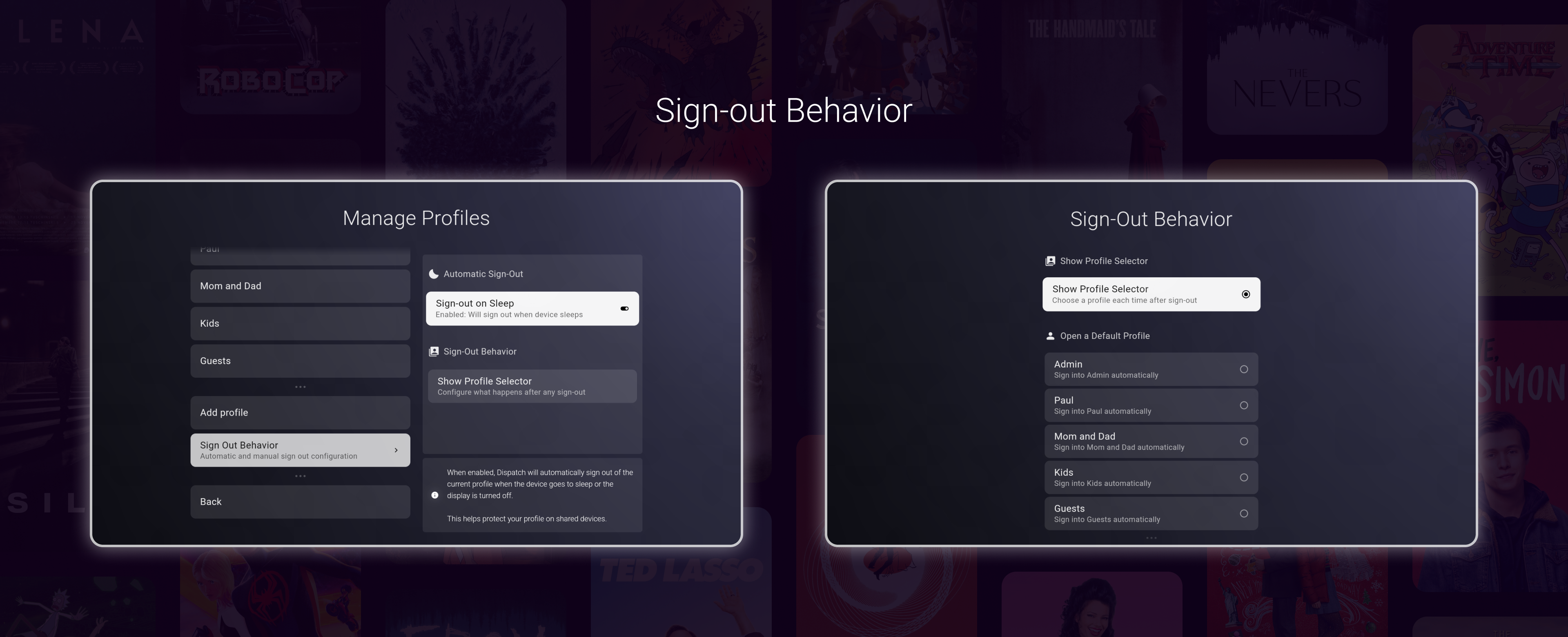 7 sign out behavior